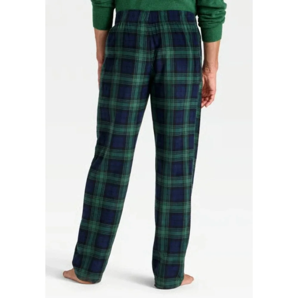 Wondershop Men's Green Plaid Fleece Pajama Pants XL